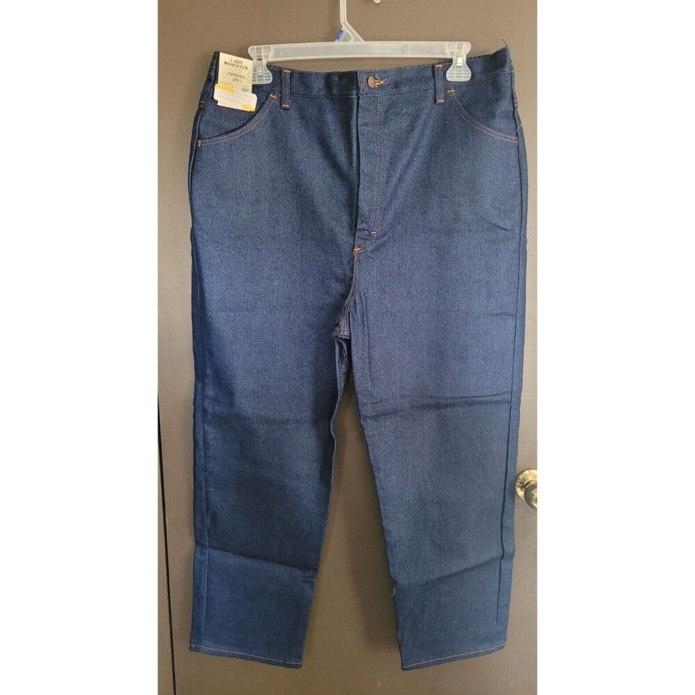 Lady Maverick Women's Elastic Waist Dark Blue Wash Jeans Size 20 1/2 USA New